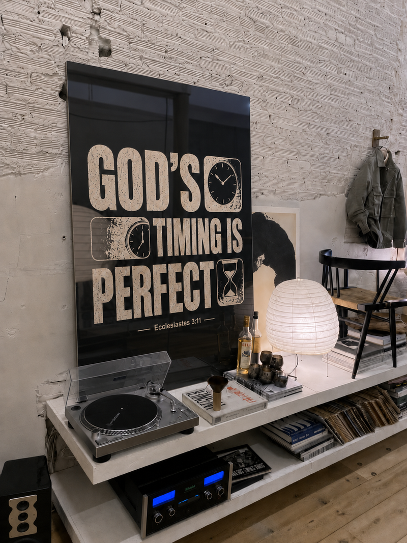 God's Timing Is Perfect acrylic wall art