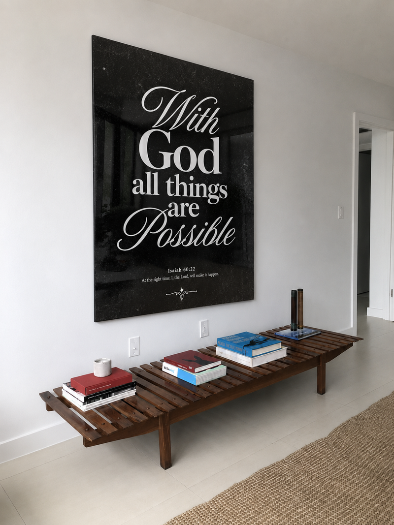 With God All Things Are Possible acrylic wall art