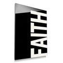 Faith black acrylic wall art — product mockup