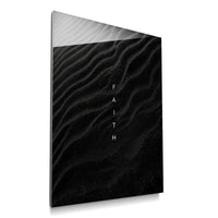 Faith - Black Sand acrylic wall art — product mockup