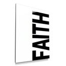 Faith white acrylic wall art — product mockup