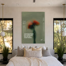 God Will Stand Forever floral acrylic wall art, Isaiah 40:8 — bedroom
