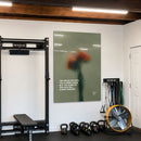 God Will Stand Forever floral acrylic wall art, Isaiah 40:8 — home gym