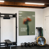 God Will Stand Forever floral acrylic wall art, Isaiah 40:8 — home gym