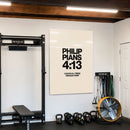 I Can Do All Things acrylic wall art displayed in a home gym