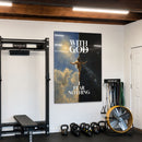 I Fear Nothing acrylic wall art in a home gym