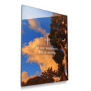 In My Weakness, 2 Corinthians 12:9 acrylic wall art — product mockup