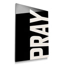 Pray black acrylic wall art — product mockup