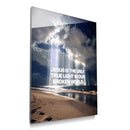 The Light acrylic wall art with ocean, clouds, and “Jesus is the only true light in our broken world” — product mockup