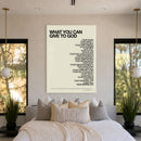 What You Can Give God - Tan acrylic wall art — bedroom