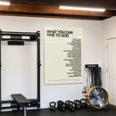 What You Can Give God - Tan acrylic wall art — home gym